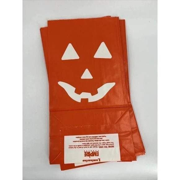 Vintage Halloween Luminarias Witch, Black Cat, Jack-o-lantern W/candles/Empire - Picture 8 of 9